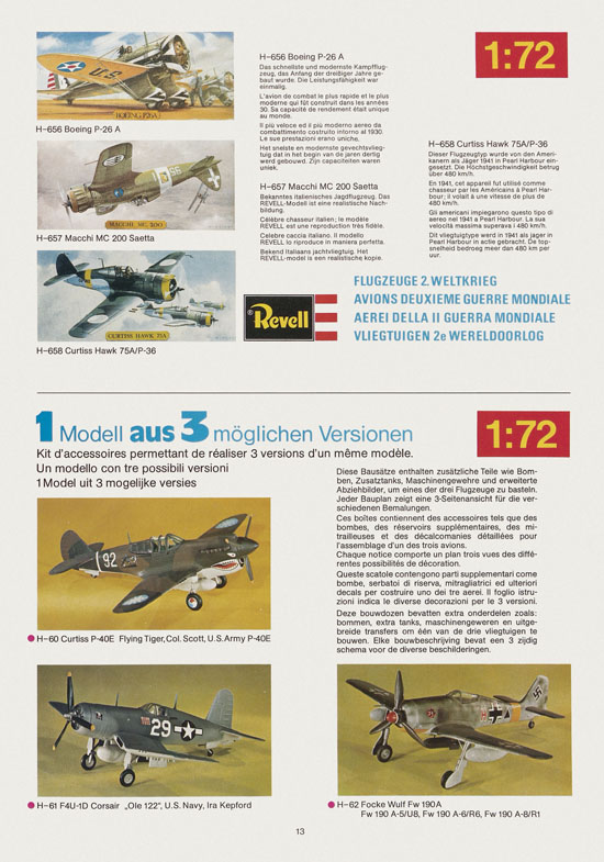 Revell Hobby Katalog 1975