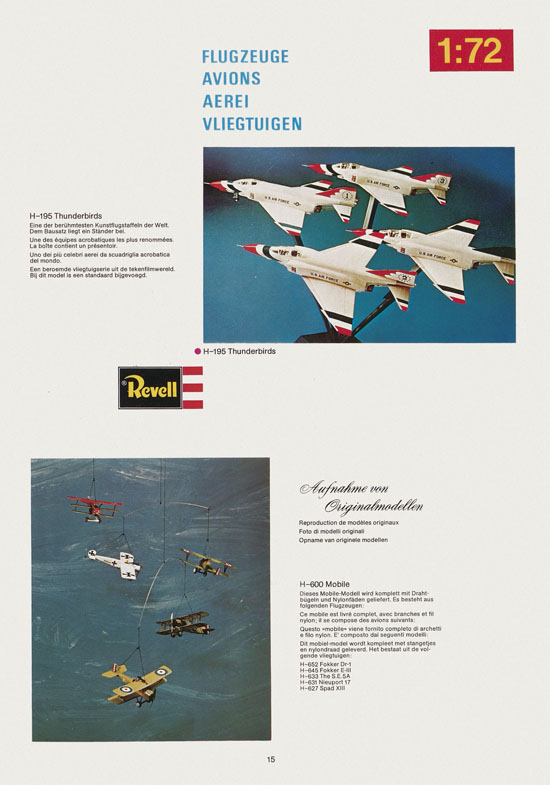 Seite 15 Revell Hobby Katalog 1975