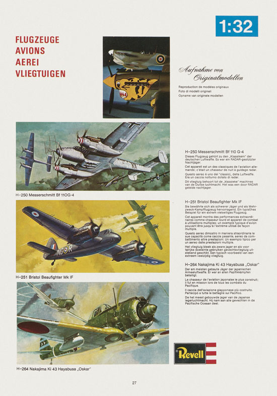 Seite 27 Revell Hobby Katalog 1975