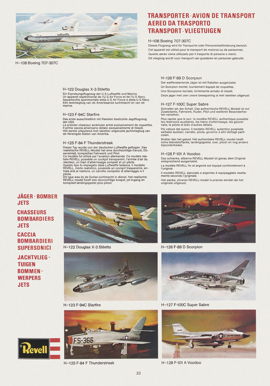 Seite 33 Revell Hobby Katalog 1975