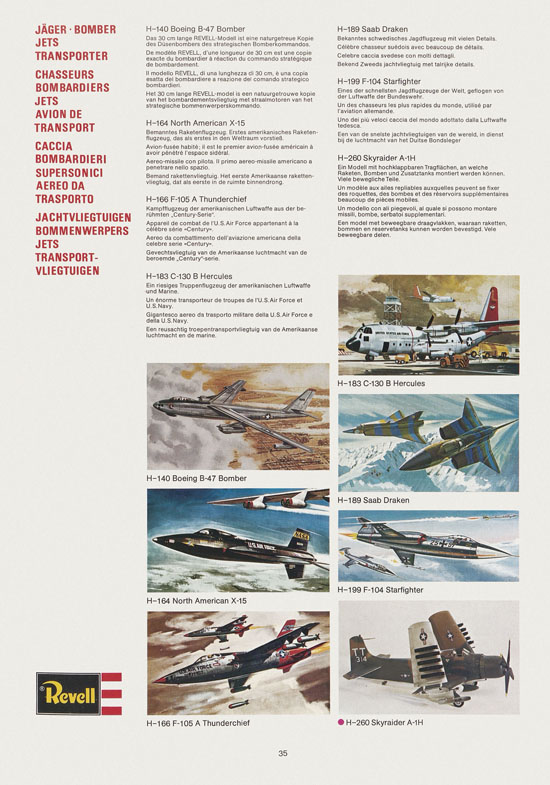 Seite 35 Revell Hobby Katalog 1975