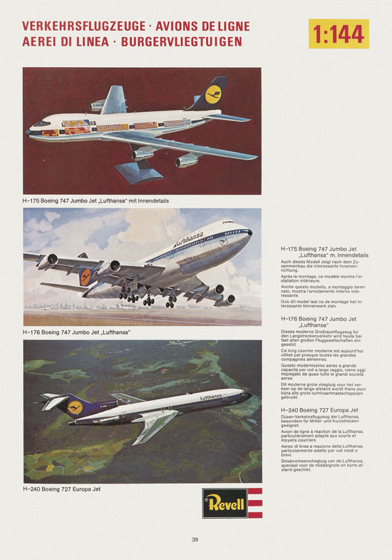 Seite 39 Revell Hobby Katalog 1975