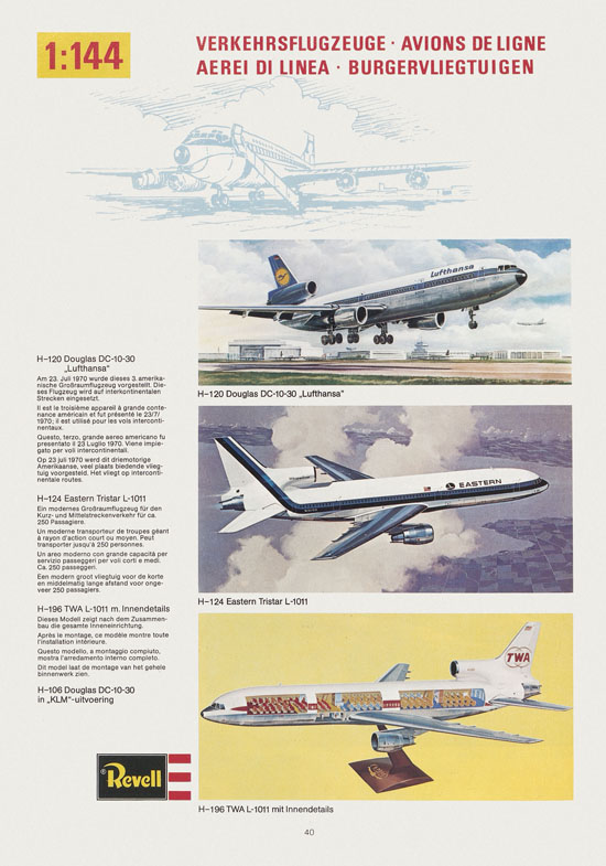 Seite 40 Revell Hobby Katalog 1975