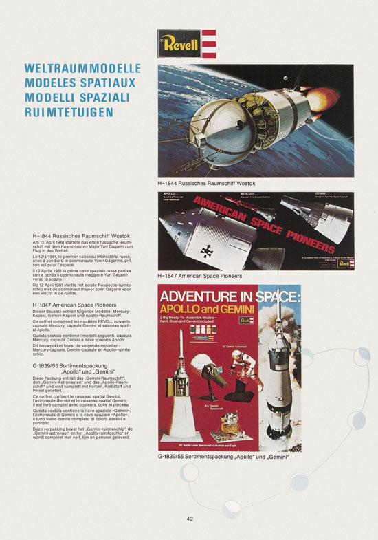 Seite 42 Revell Hobby Katalog 1975