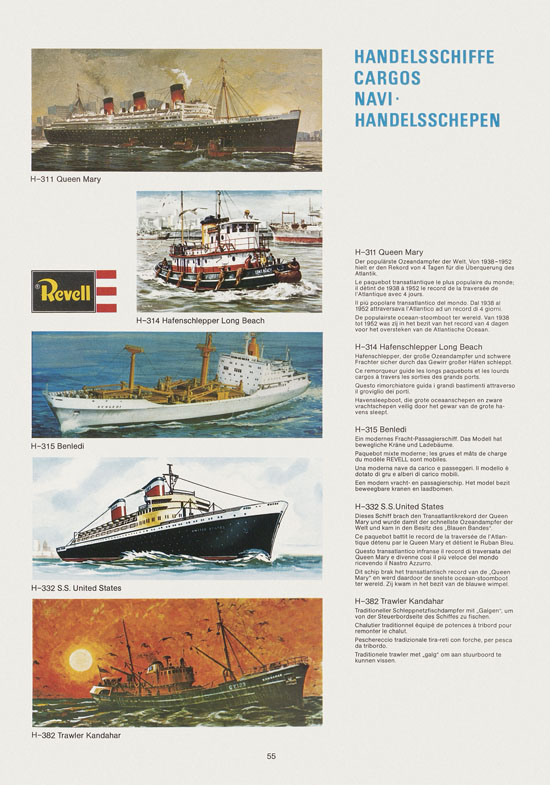 Seite 55 Revell Hobby Katalog 1975