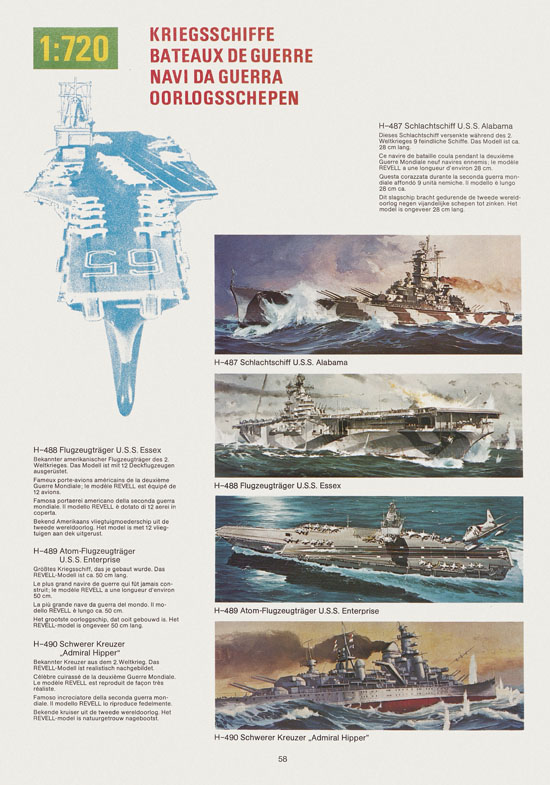 Seite 58 Revell Hobby Katalog 1975