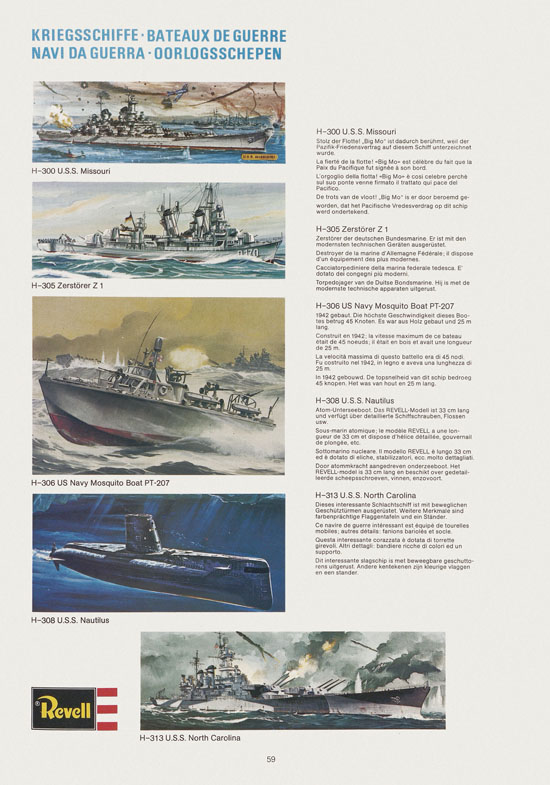 Seite 59 Revell Hobby Katalog 1975