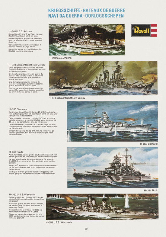 Seite 60 Revell Hobby Katalog 1975