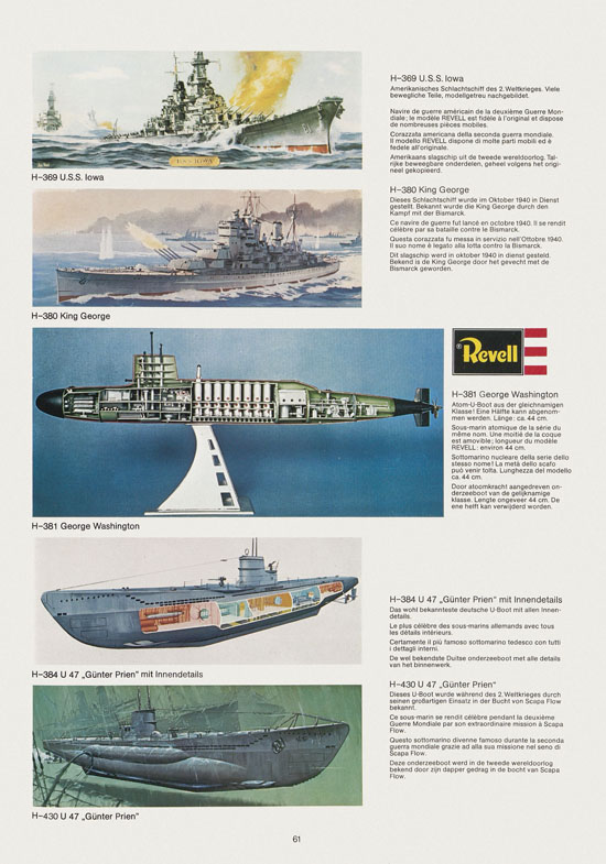 Seite 61 Revell Hobby Katalog 1975