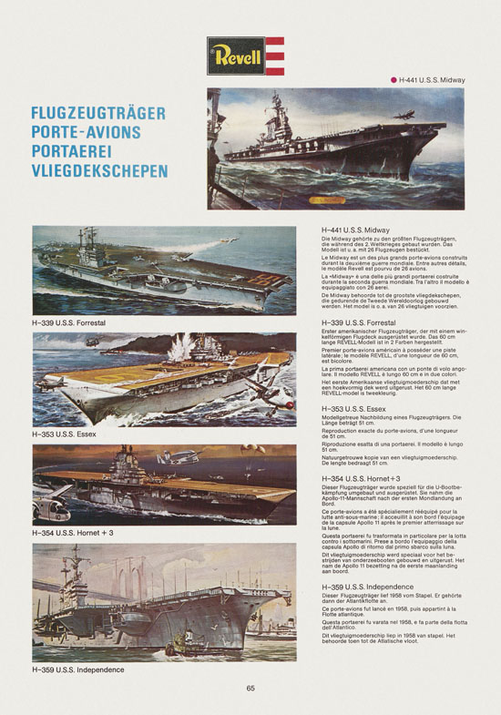 Seite 65 Revell Hobby Katalog 1975