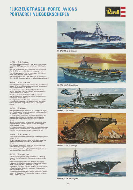 Seite 66 Revell Hobby Katalog 1975
