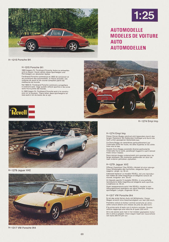 Seite 69 Revell Hobby Katalog 1975