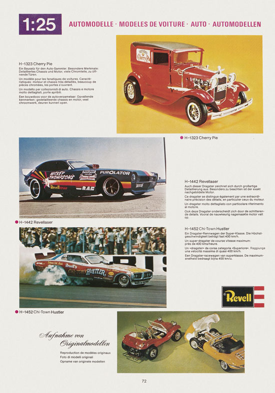 Seite 72 Revell Hobby Katalog 1975