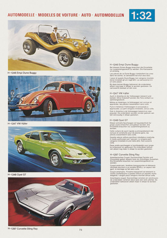 Seite 73 Revell Hobby Katalog 1975
