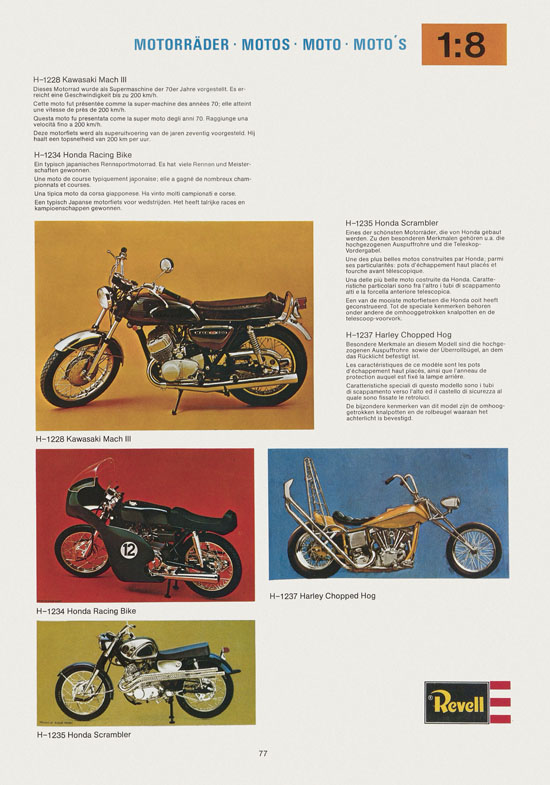 Seite 77 Revell Hobby Katalog 1975