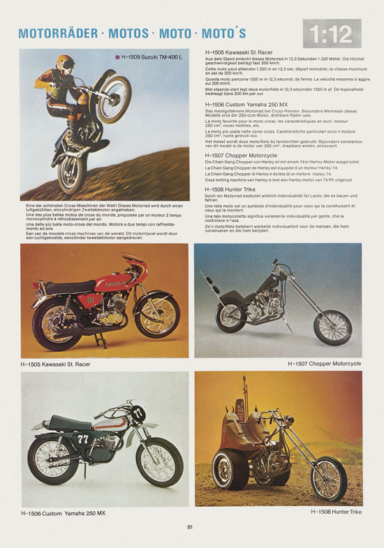 Seite 81 Revell Hobby Katalog 1975