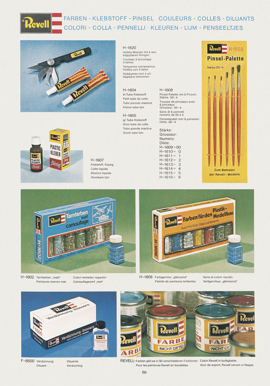 Seite 86 Revell Hobby Katalog 1975