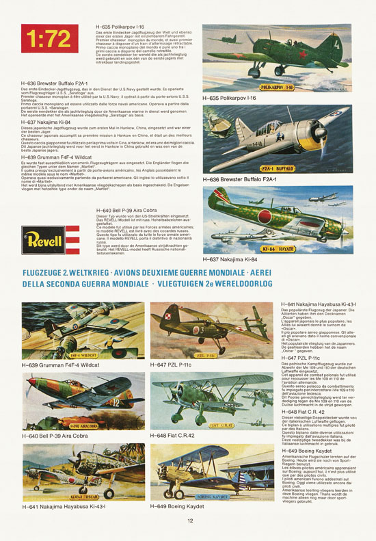 Revell Hobby Katalog 1974