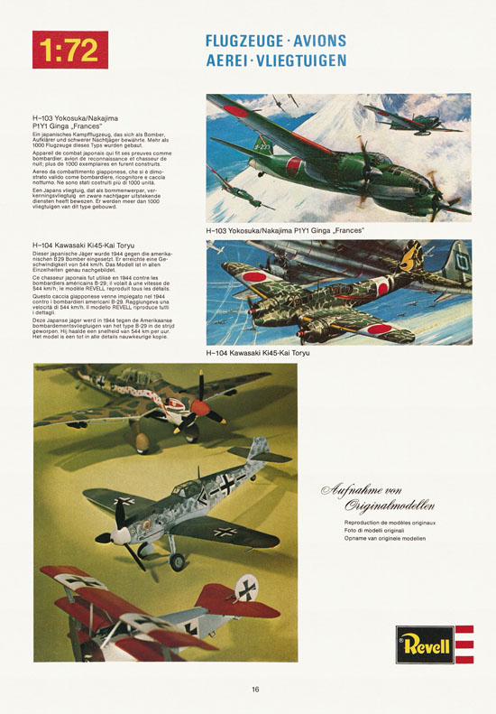 Revell Hobby Katalog 1974