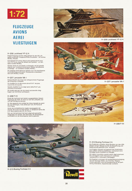 Revell Hobby Katalog 1974