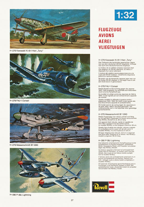 Revell Hobby Katalog 1974