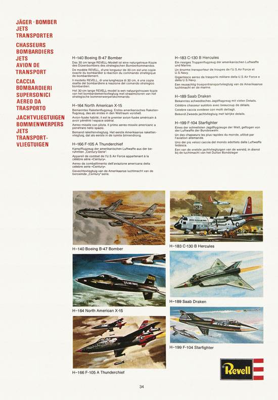 Revell Hobby Katalog 1974