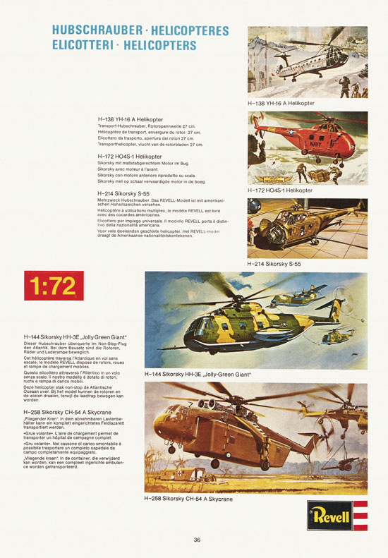 Revell Hobby Katalog 1974