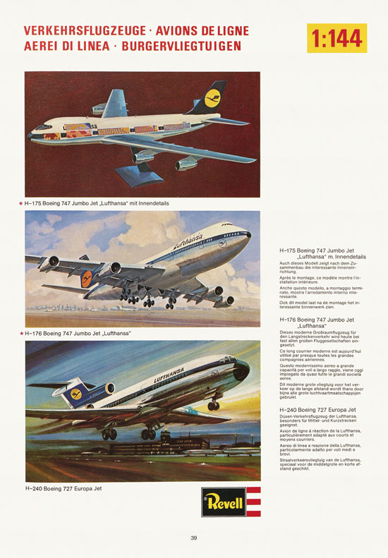 Revell Hobby Katalog 1974