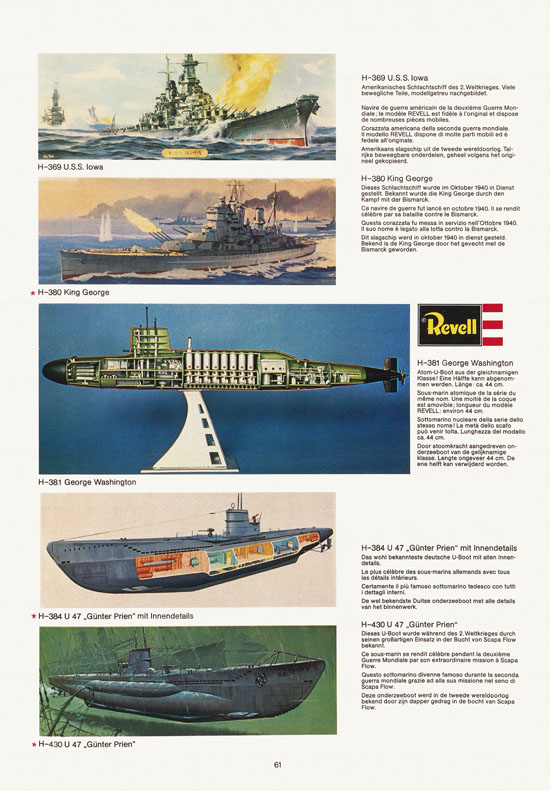 Revell Hobby Katalog 1974