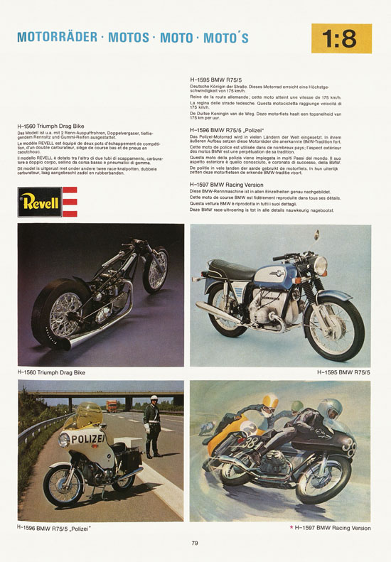 Revell Hobby Katalog 1974