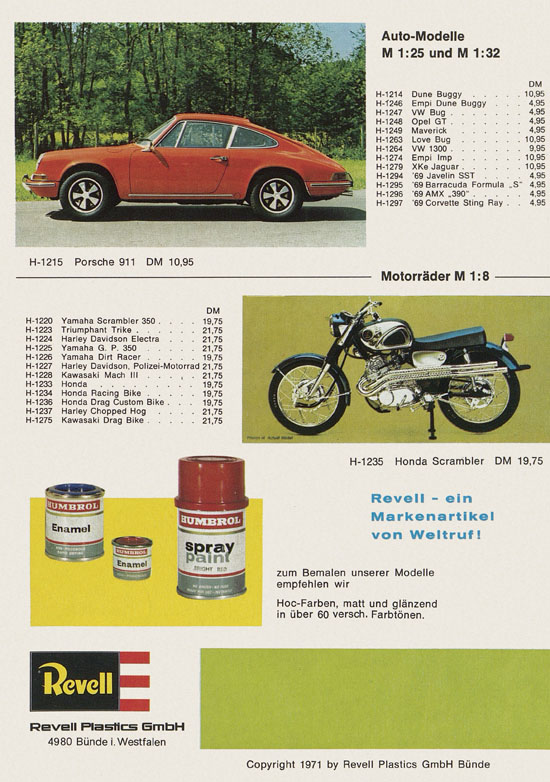 Revell Prospekt 1971