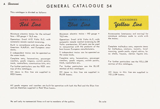 Seite 2 Rivarossi Katalog 1954