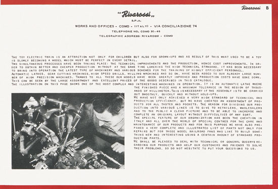 Seite 3 Rivarossi Katalog 1954