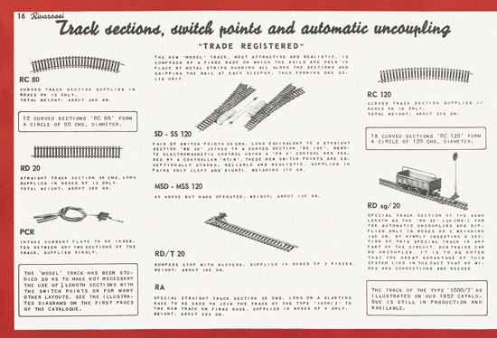 Rivarossi Katalog 1954