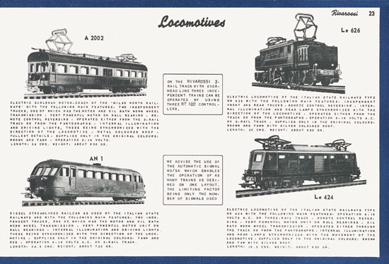 Seite 33 Rivarossi Katalog 1954