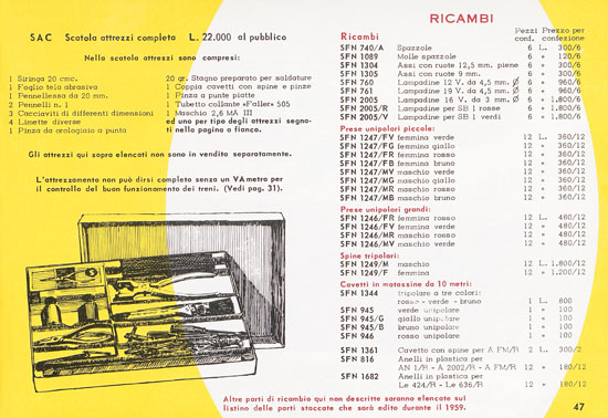 Rivarossi Katalog 1959