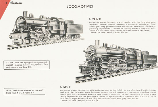 Rivarossi catalogue 1956