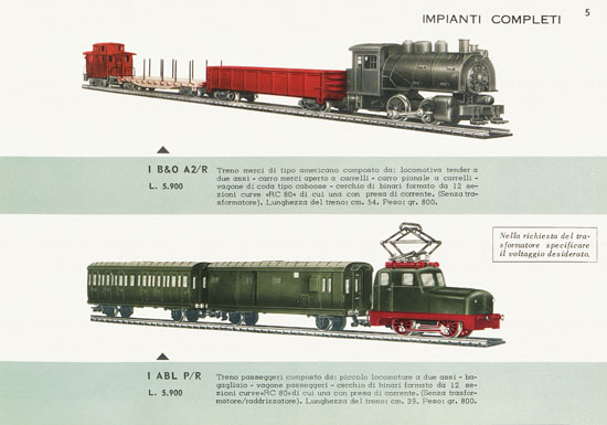 Rivarossi catalogo 1958