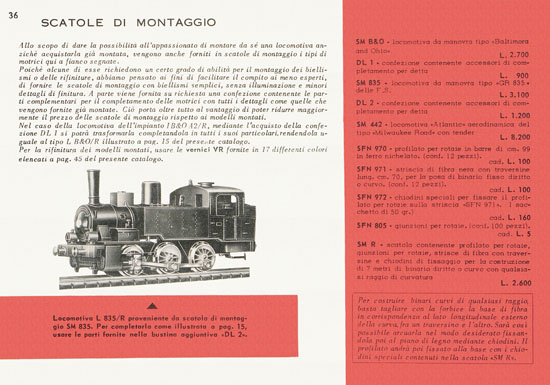 Rivarossi catalogo 1958