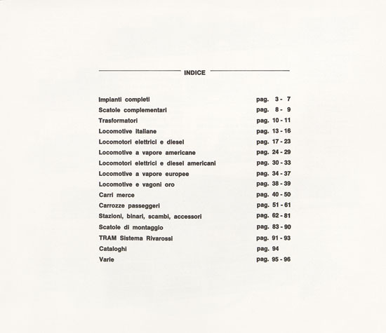 Rivarossi catalogo 1971-1972