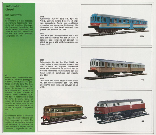 Rivarossi catalogo 1971-1972