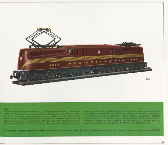 Rivarossi catalogo 1971-1972