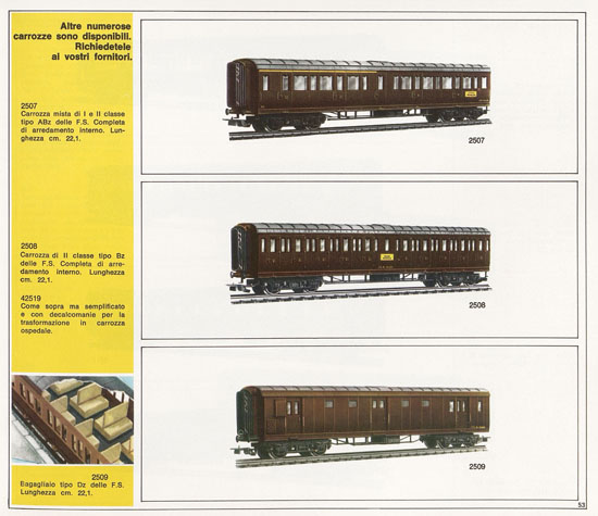 Rivarossi catalogo 1971-1972