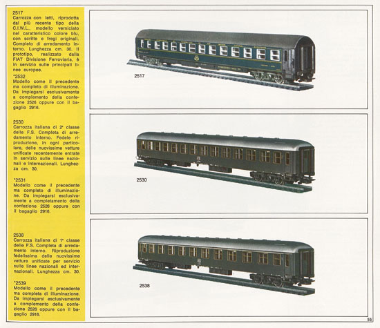 Rivarossi catalogo 1971-1972