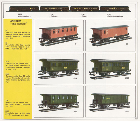 Rivarossi catalogo 1971-1972