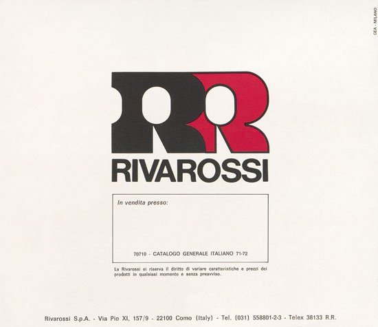 Rivarossi catalogo 1971-1972