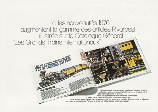 Seite 3 Rivarossi Catalogue des nouveautés et des garnitures 1976