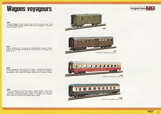 Rivarossi Catalogue des nouveautés et des garnitures 1976