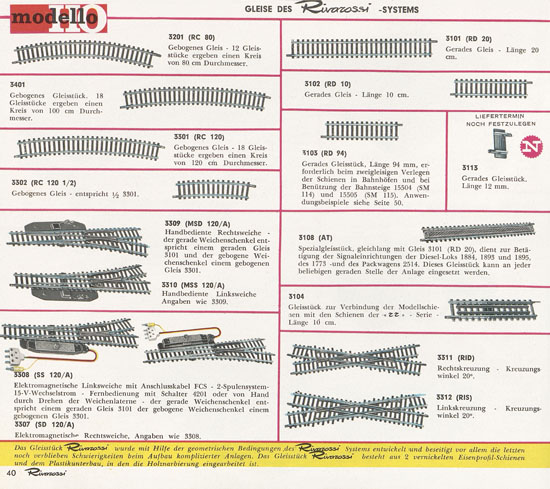 Rivarossi Katalog 1964-1965