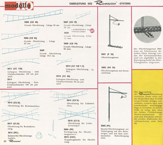 Rivarossi Katalog 1964-1965